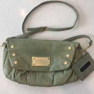 Sage green real leather crossbody purse - Salad Brand (Hong Kong)